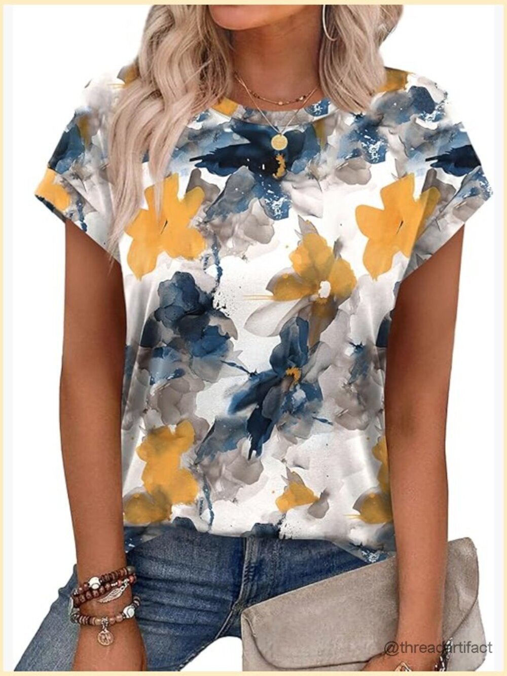 Women's Short Sleeve Tunic Tee Crew Neck Loose Fit T-Shirt